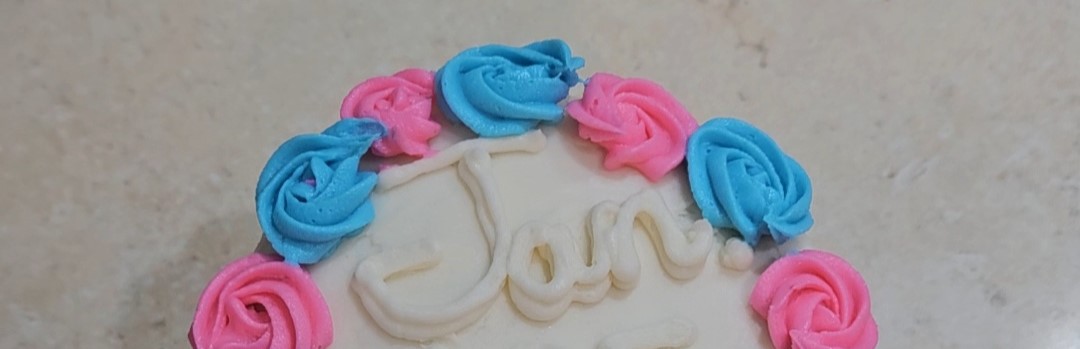 Simple Gender Reveal Cake